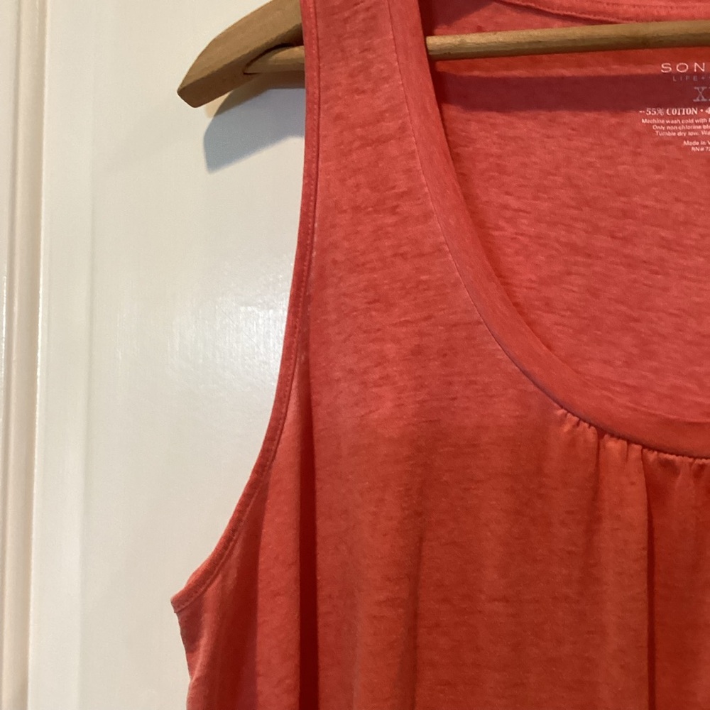 ⛸️Sonoma Women's Bright Coral Tank Top - Picture 4 of 9